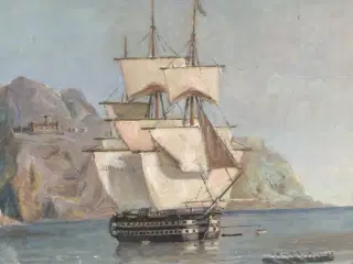 Maleri af fregat
