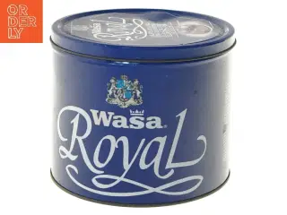 Wasa Royal metalbeholder fra Wasa (str. Ø 19,5 cm længde 16 cm)