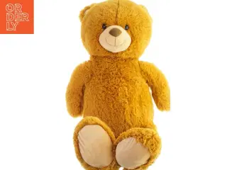 Brun bamse fra Xmile (str. 100x45 cm) har været i bad ❤️
