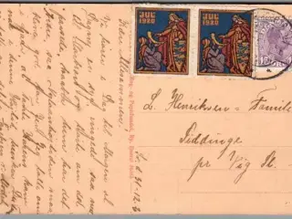 Julemærke 1920 på Postkort