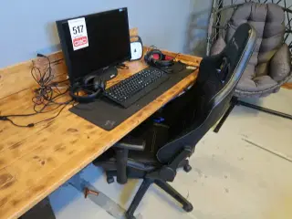 Samsung SyncMaster B2240 22" skærm + keyboard, mus, headset & gamerstol