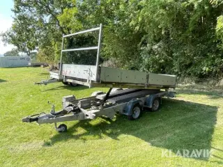 Tiptrailer med ramper. IFOR WILLIAMS 3500kg