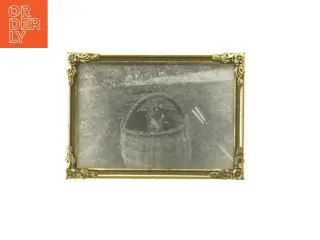 Antik billedramme med foto (str. 10,5x7,5 cm)