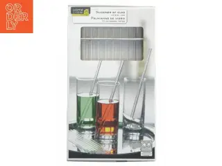 Sugerør af glas fra Home Creation (str. 10 styk 23 cm)