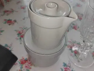 Blå kant porcelæn 