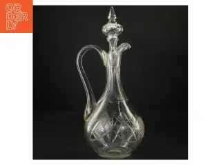 Glas kande med prop (str. 24 cm. 13 cm i diameter)