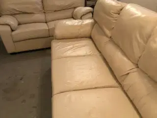 2’+3’ hvid lædersofaer