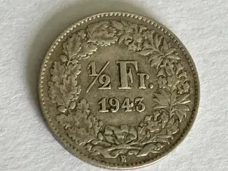 1/2 Franc Switzerland 1943