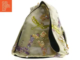 Broderet stoftaske (str. 15 x 15 cm)