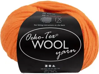 Uldgarn, L: 50 M, orange, 50g/ 1 ngl.