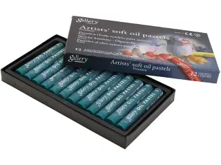Gallery Oliepastel, L: 7 cm, diam. 11 mm, tykkelse 11 mm, malachite green (180), 12stk./ 1 pk.