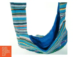 Broderet stofskuldertaske (str. 40x33 cm)