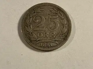 25 øre 1881 Sweden