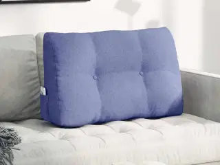 Rygpude Jeans blå 80 x 24 x 50 cm Stof