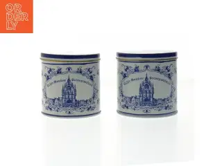 Runde kagedåser med hollandsk design (str. Ø. 10 cm. længde, 10 cm)