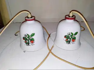 2 super søde porcelæn lamper