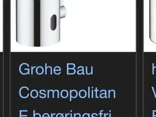 Berøringsfrit armatur bad