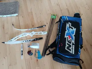 Recurve bue + tilbehør