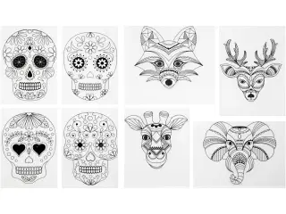 Krympeplast med Motiver - 36 ark, 10,5x14,5 cm