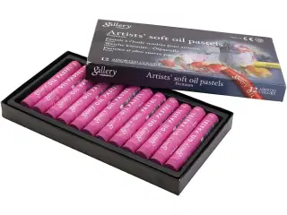 Gallery Oliepastel, L: 7 cm, diam. 11 mm, tykkelse 11 mm, purpur, 12stk./ 1 pk.