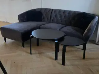 Velour Chaiselong sofa