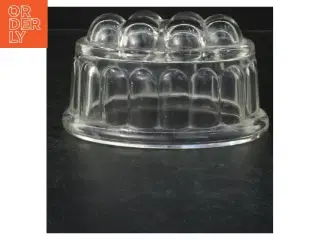 Vintage Glasform til gelé / buddingeform (str. 16,5x9x11 cm)