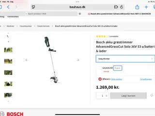 Bosch akku græstrimmer - AdvancedGrassCut Solo 36V