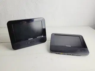 2 stk LCD Skærme m. Mini dvd afspiller - Philips 