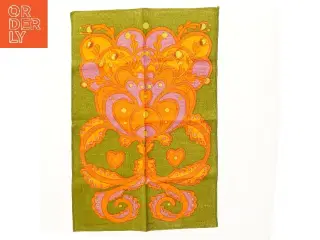 Dekorativt vægtæppe med blomsterdesign i irsk hør(str. 75x50 cm)