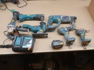 Borehammer, boremaskine mv.  MAKITA  Model: DDF 484, DHR 202, DJV 181, DTM51, DGA 506, DC18RC