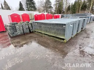 Mobilhegn med fødder og låger 99 fag og 99 fødder samt 8 låger