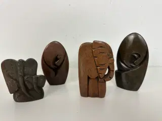 Lille samling afrikanske sten figurer