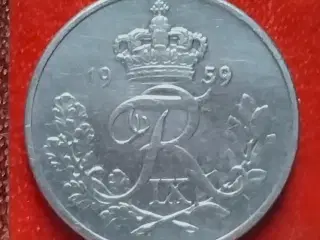 PÆN med lidt møntskær 10 ØRE 1959 Inkl. KOMPLET 10