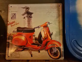 Vespa metal skilt