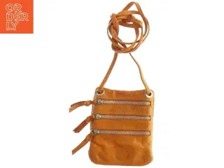 Læder crossover taske (str. 14 x 11 cm)