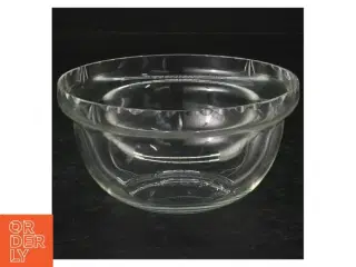 Gammel glasskål med slibninger (str. Ø. 12,5 cm)