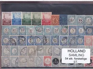 Holland Samling - 54 Stk. Stemplet/Ustemplet