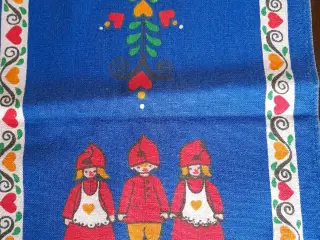 Retro juleløber med nisser.