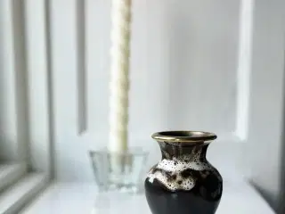 West Germany miniature, brun m hvid og guld