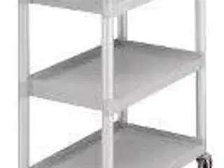 Kørebord grå m/ 3 hylder Cambro B835 x D413 x H965 mm