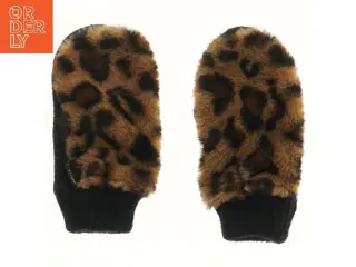 Pelsvanter med dyremønster (str. 20 cm)