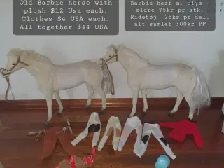Ældre Barbie heste/ snehvides hest 