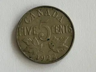 Five Cents Canada 1922