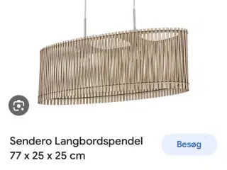 Sendero langbord Løft Lampe