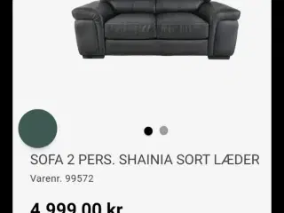 Læder sofa næsten ikke brugt .til afhentning 