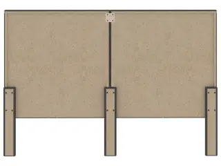 Sengegavl med mønster 180x200 cm stof mørkegrå