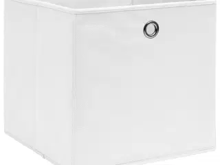 Opbevaringskasser 10 stk. 32x32x32 stof hvid