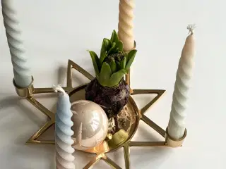 Adventsstage, stjerneformet messing