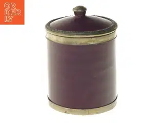 Antik krukke med låg (str. Ø 12 cm længde 15 cm)