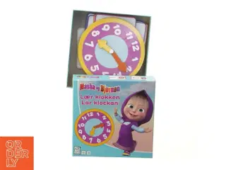 Masha og Bjørnen lær uret puslespil fra Barbo Toys (str. 23 brikker)